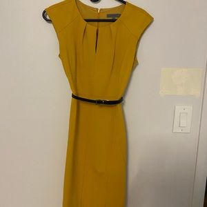 Classiques Mustard below knee dress